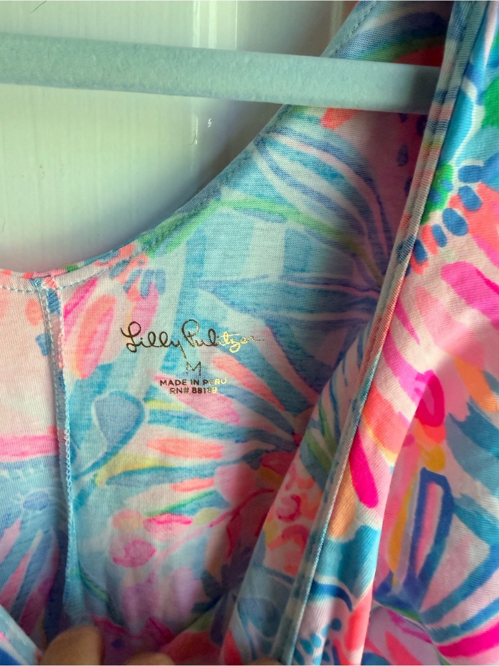 Lily Pulitzer Vibrant Tropical Ruffle Sundress - Pink & Blue Floral - Picture 4 of 6